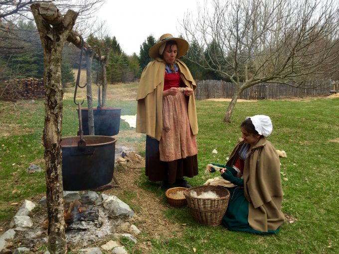 Wool-Washing at frontier culture museum