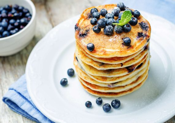 Blueberry Lemon Ricotta Pancakes