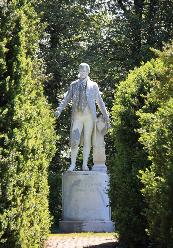 Monroe statue at highland near Charlottesville, VA