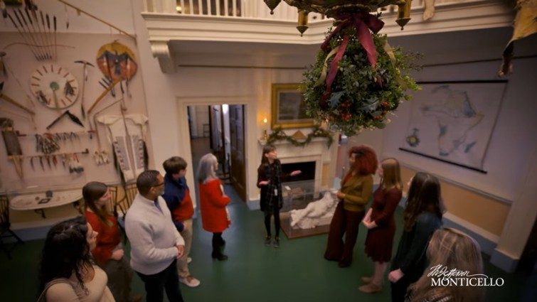 Holiday greenery at Monticello